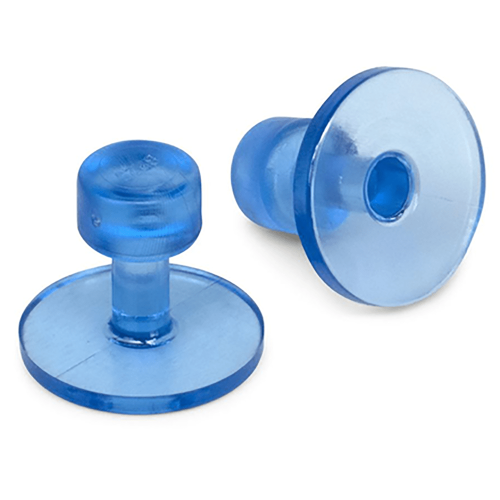 Keco Black Ice 25 mm 1" Smooth Round Glue Tabs (5 Pack)