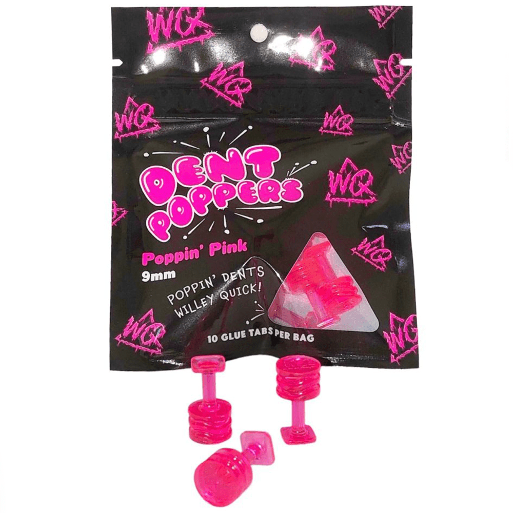 Willey Quick Poppin Pink 9mm Dent Poppers Glue Tab